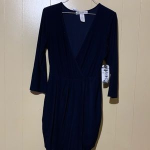 Love Fast Live Hard Blue Wrap Dress
